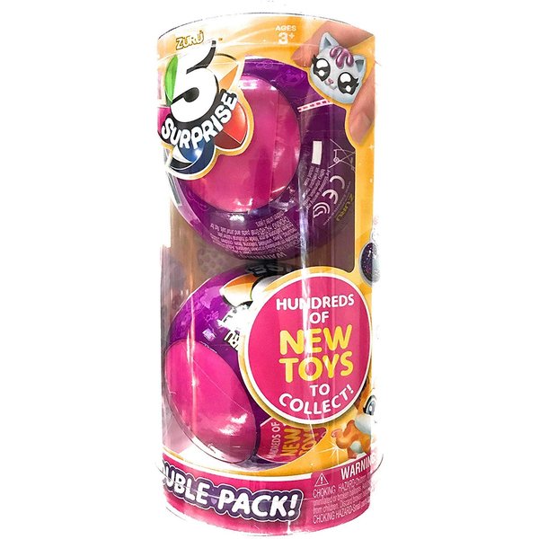 5 Surprise Pink Mystery Capsule Collectible Toy (Wave 2) Pack) By Zuru, Multicolor (7708)