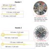 TIKROUND Quartz DIY Wall Clock Movement Mechanisms Battery Powered DIY Repair Parts Replacement with 4 Sets Hands,3/10 Inch Maximum Dial Thickness,29/32 Inch Total Shaft Length Gold Hands.