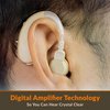 Rechargeable Digital Hearing Amplifier - Hearing Amplifiers Set with New Digital Technology - Almost Invisible BTE Design with Quick Recharge - Personal Sound Amplifier by MEDca