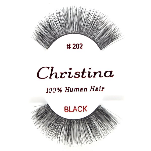 12X #202 Christina 100% Human Hair Fake Eyelashes