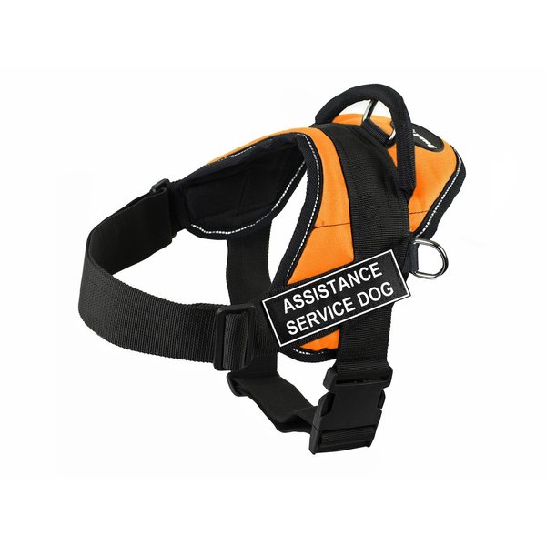 Dean & Tyler Fun Assistance Service Dog XX-Small Orange Harness with Reflective Trim