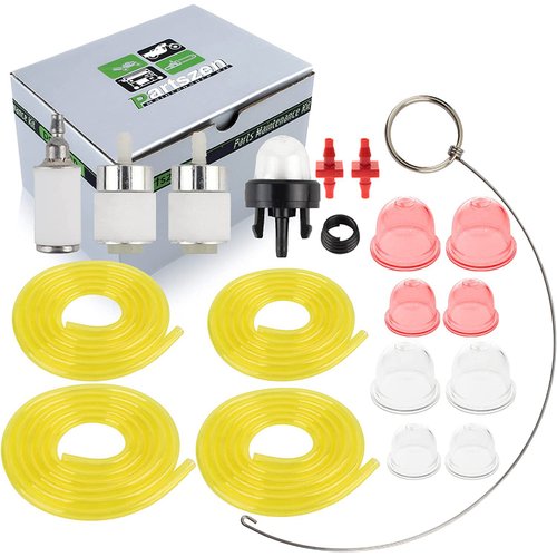 partszen AC04122 4 Feet Fuel Line Kit Primer Bulb Fuel Filter kit for Zama Craftman Ryobi Homelite Husqvarna Poulan Carburetor Chainsaw Trimmer Blower 2 Cycle Small Engine