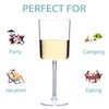 Ciaell 6 Pack Plastic - 10 Oz Plastic wine glasses with Stem - Disposable Perfect for Parties & Weddings & Poolside & Outdoors & Camping