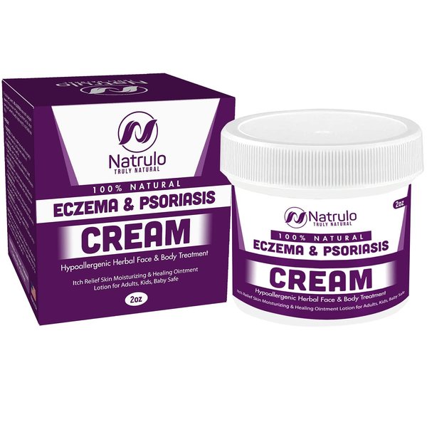 Natrulo Natural Skin Cream 2oz – Itch Skin Ointment Lotion for Adults, Kids, Baby – Safe, Gentle on Sensitive Skin, Moisturizing, Herbal Face & Body Flare Up Cream