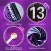 Purple 13th Birthday Decorations for Girls, Black Purple Silver Happy 13th Birthday Yard Banner and 24pcs 13th Birthday Balloons for 13th Birthday Anniversary Party Supplies Indoor Outdoor Decor