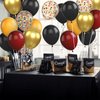 Black Burgundy Gold Balloon, 12 Inches 50 Pcs Burgundy and Gold Balloons Set with Metallic Gold Black Lemon Yellow Balloons for Kids Magical Wizard Party Birthday Baby Shower Party Decorations