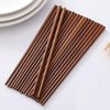 Wooden Chopsticks Reusable Dishwasher Safe 10 Pairs Chinese Asian Korea Iron Wood Handmade Chopstick Natural Healthy for Cooking Eating Restaurants Gourmets Noodles Portable Long Brown