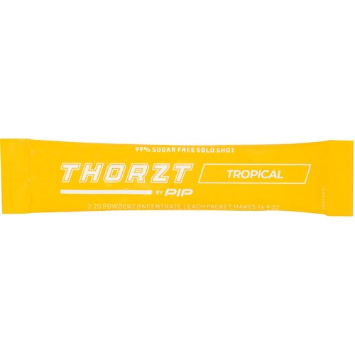 PIP Thorzt Tropical Solo Shots, 50 ct, Hydration Packets, Electrolytes, Vitamins, Amino Acids, Sugar Free