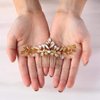 Yokawe Bridal Wedding Hair Comb Gold Rhinestone Bride Side Combs Crystal Hair Accessories for Women and Girls