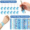 98 PCS Dolphin Party Favors, Dolphin Temporary Tattoos Slap Bracelets Keychains Stickers Badges for Dolphin Birthday Party Decorations Supplies Gifts for Kids Teens Boys Girls Classroom Rewards