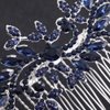 Lurrose Wedding Hair Comb Blue Rhinestone Hair Comb Hairpin Bride Vintage Flower Crystal Overtone Bridal Hair Accessories for Bridal Bridesmaid