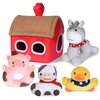 KMUYSL Baby Toys 0-12 Months, Plush Barn with Stuffed Animals Toys for Infant Newborns, Soft Sensory Toys, Birthday Christmas Easter Gifts for Baby 0-3-6-9-12 Months Boys Girls