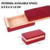 DC-BEAUTIFUL Impossible Box Puzzle Master Secret Opening Box Wooden Red Magic Box with Secret Drawer Mysterious Gift Box Puzzle