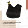 Full Shine Itip Human Hair Extensions Natural Human Hair Black Hair Extension Real Hair 40g/50s Microbead Hair Extensions Human Hair 18inch