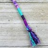 Turquoise and Purples Colorful Hair Clip In, Handmade Yarn Hair Extension