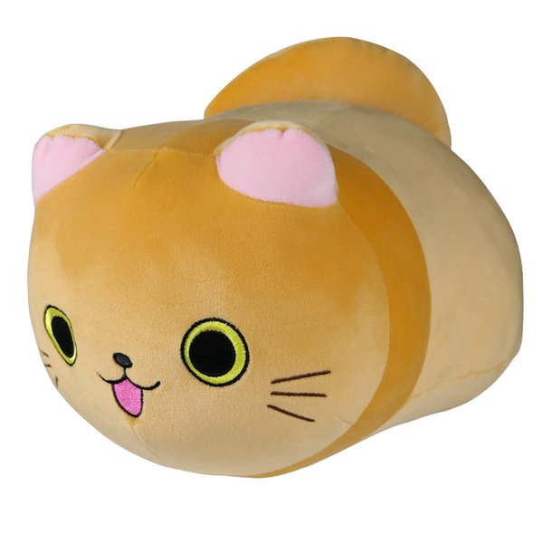 Pineapple Orange Cat Plush Toy, Soft Cat Pillow Squishy Plushies, Cute Orange Cat Stuffed Animal, Stuffed Cat Plushie, Orange Tabby Cat Stuffy Kawaii Plush Toys for Girls, Boys, Kids (10 Inch)