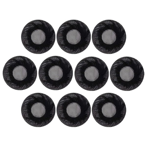 Much Hotter Womens Elastic Hair Nets Accessories, 10pcs Ballet Dance Bun Cover, Black Reusable Invisible Hair Bun Nets for Women and Girls
