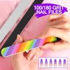 Manicure Nail File Kit-3Pcs Double Sided Nail File, Rectangular Nail Buffer, 4 Step Buffing Block, 3Pcs Cuticle Clipper & Pusher, and Nail Brush, Complete Nail Kit with Buffer for Salon Nail Art