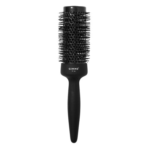 Gimme Beauty - Round Brush - Medium 43mm - Thermal Blow Out Brush for Drying & Curling - Barrel Vent Brush with Heat-Resistant Bristles For Maximum Volume & Shine - Textured Handle for Easier Styling