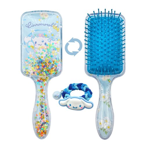 FourFine Cute Hair Brush Detangling Brush Glide Through Tangles With Ease For All Hair Types for Women Girls Teenagers Wet or Dry Hair (Blue)