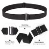 SANSTHS No Show Women Belts Invisible Elastic Stretch Belt with Flat Buckle for Jeans Pants Dresses 4 pack,Black+Coffee+Blue+White S