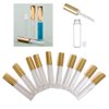 AllTopBargains 30 Yellow Gold Plastic PET Lip Gloss Bottles 10ML Balm Container Clear Stopper