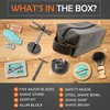 Gentleman Jon Deluxe Vintage Wet Shave Grooming Set for Men - Safety Razor, Brush, Alum Block, Soap, Bowl, Blades, Stand & Dopp Kit