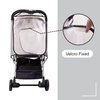 BEMECE Baby Stroller Rain Cover, Universal Stroller Accessory - Waterproof Windproof Travel Weather Shield Thick & Durable Protect from Dust and Snow with Breathable Ventilation Mesh Clear Visibility