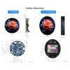 ESP32-S3 1.75inch AMOLED Round Touch Display Development Board, 466×466 Pixels, QSPI Interface, Onboard Dual Digital Microphone Array, Supports AI Speech Interaction, with Speaker