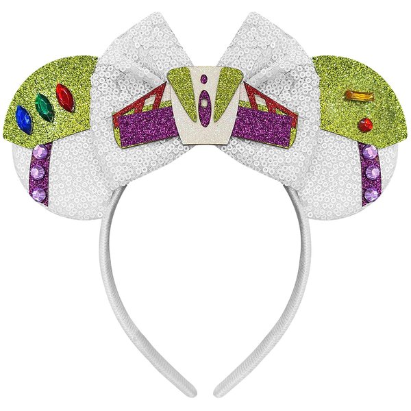 Bolonar Mouse Ears Headbands for Adult Sequin Bows Park Mouse Ears Park Ears