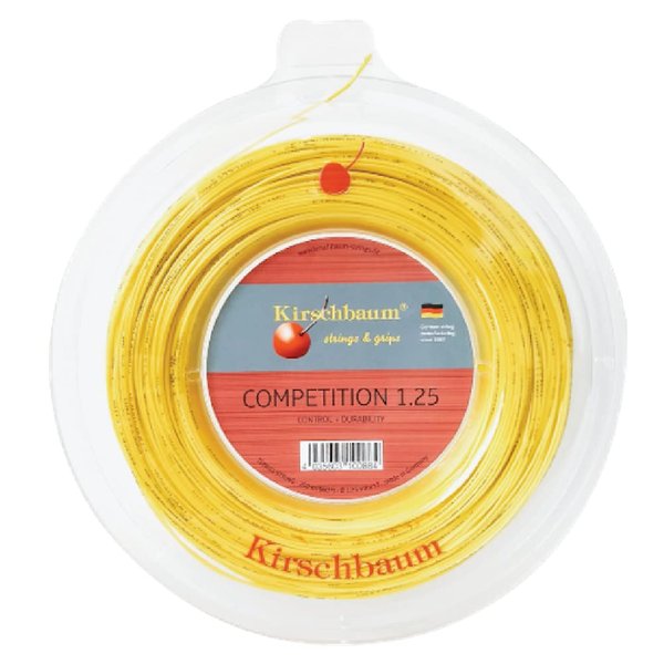 Kirschbaum Reel Competition Tennis String, 1.25mm/17-Gauge, Yellow