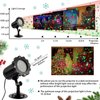 Treela 2 Pcs Christmas Projector Lights Xmas LED Projector RGB Motion Christmas Garden Projection Lights Waterproof Christmas Spotlight Outdoor for Xmas Party Decor (Red, Green,Starry)