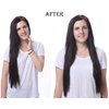 Onedor 24" Straight Synthetic Clip in Hair Extensions. 7 individual pieces for multiple styles.140g (2#-Darkest Brown)