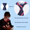 Barry.Wang America Flag Self Ties for Boys Adjustable Blue and Red Star Stripe Handkerchief Neckties Formal School Uniform