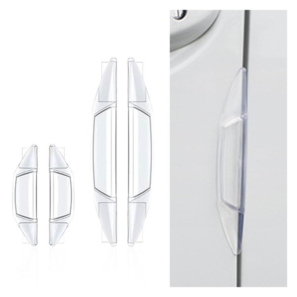 JOYCOURT 4-PCS Car Door Bumper Strip, Airbag Cushion Embedded Anti-Collision Strip, Universal Door Side Edge Protection Guard, Self-Adhesive Anti-Scratch Collision Protector (Transparent)