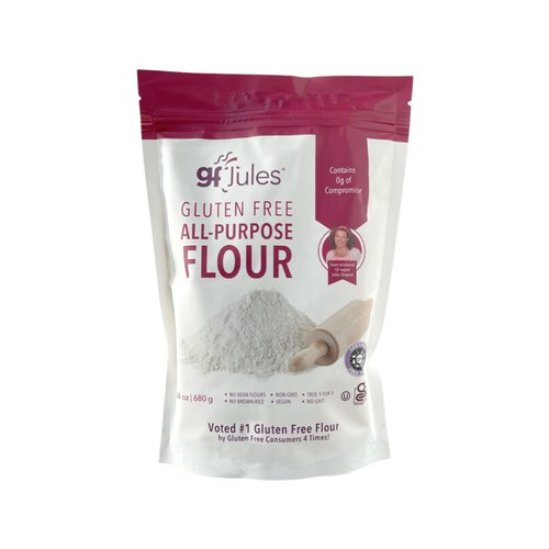 gfJules Certified Gluten Free All Purpose Flour | No Grit | Non-GMO, Vegan & Kosher | Cup for Cup Baking Alternative to Regular Flour | Voted #1 by Gluten Free & Celiac Consumers | 1.5 lb. Pouch
