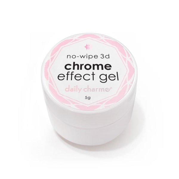 Daily Charme 3D Chrome Effect No-Wipe Gel Nail Polish, UV/LED, 5 grams, Clear Nail Gel For Chrome Nail Powder, Micro 3D Sculpting Gel for Nail Art at Home & Salon DIY