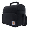 Carhartt Insulated Dual Compartment Lunch Box, Durable Fully-Insulated Worksite Lunch Cooler, Black