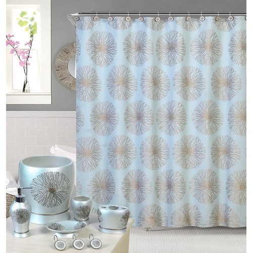 BH Home Galaxy High Quality Fabric Shower Curtain Made out 100% Polyester. (Galaxy Rust Shower Curtain )