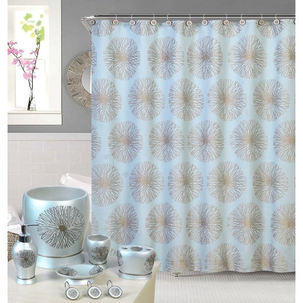 BH Home Galaxy High Quality Fabric Shower Curtain Made out 100% Polyester. (Galaxy Rust Shower Curtain )