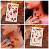 12-Pack Halloween Temporary Tattoos - 2.9 x 4.7 Inch Skulls, Scars, Ghosts, Spiders, Eyeballs, Bloodstains, Nails Design - Perfect for Kids & Adults Halloween Party Cosplay