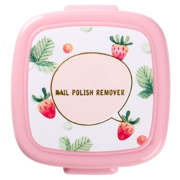 Nail Polish Remover Wipes, Nail Polish Remover Pads, Natural Ingredients Nail Wipes for Gel Nails Lint Free, Nail Polish Remover Wipe for Nail Art, Women’s Portable Nail Wipes (Strawberry)