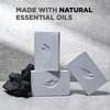 DOVE MEN + CARE Natural Essential Oil Bar Soap Exfoliating Charcoal + Clove Oil 4 Count To Clean And Hydrate Mens Skin 4-in-1 Bar Soap For Men's Body, Hair, Face And Shave 5oz