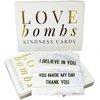Better Me Love Bombs Kindness Cards - 111 Appreciation Cards & Gratitude Cards, Love Notes for Him & Just Because Gifts for Her, Valentines Day Gratitude Gifts (White & Gold)