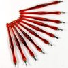 SING F LTD 10PCS Red Nail Art Tips Cuticle Pusher Remover Trimmer with Round Tail Set