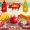 10Pcs Picnic BBQ Party Balloons Hamburger Hot Dog Ketchup Mustard Bottle Balloons for BBQ Picnic Cookout Summer Birthday Baby Shower Party Decorations Supplies
