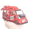 Ailejia Sprinter Van Car Toy Hot Rod Diecast Metal Model Toy Car-1:24 Scale Model Graffiti Sprinter Van Car with Sound and Light, Pull Back Vehicles Model Car with Sound and Light for Kids (Red)
