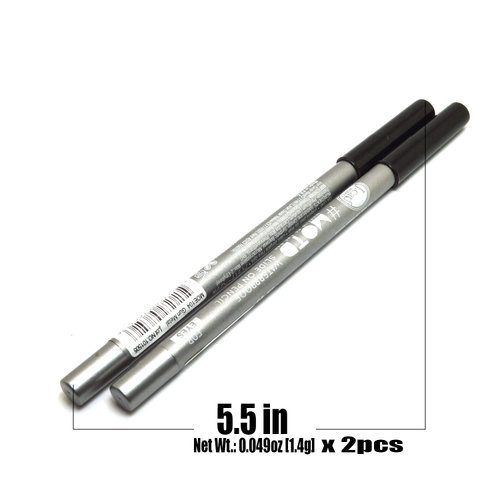 Jcat Beauty 2pcs x MOE104 Gun Metal MOTD Slide on Pencil Eyeliner Crayons Eye Liner + Free Zipper Bag