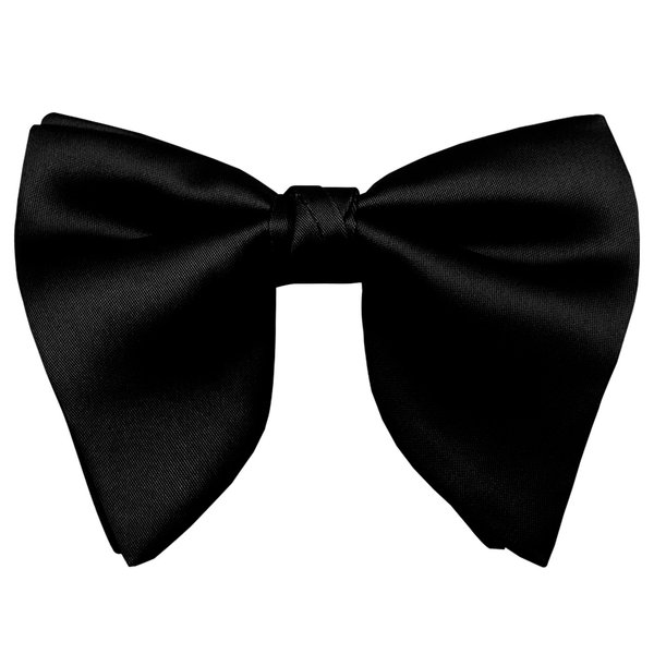 Mantieqingway Bow Ties for Men, Pre Tied Bowtie Adjustable Oversize Mens Bow Tie for Tuxedo, Vest, Wedding, Party, Graduation (black)