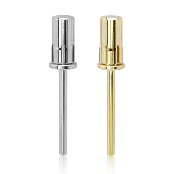 Mesee 2 Pieces Nail Sanding Bands Mandrel Bit Set 2.35mm Shank Easy-Off E-file Nail Drill Mandrel Bits for 6.5mm Small Sanding Bands Acrylic Gel Nails Manicure and Pedicures Care
